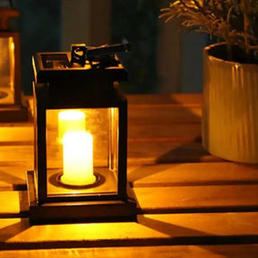 AuraGlow - Elegant Wireless Garden Lantern for a Cozy Outdoor Atmosphere