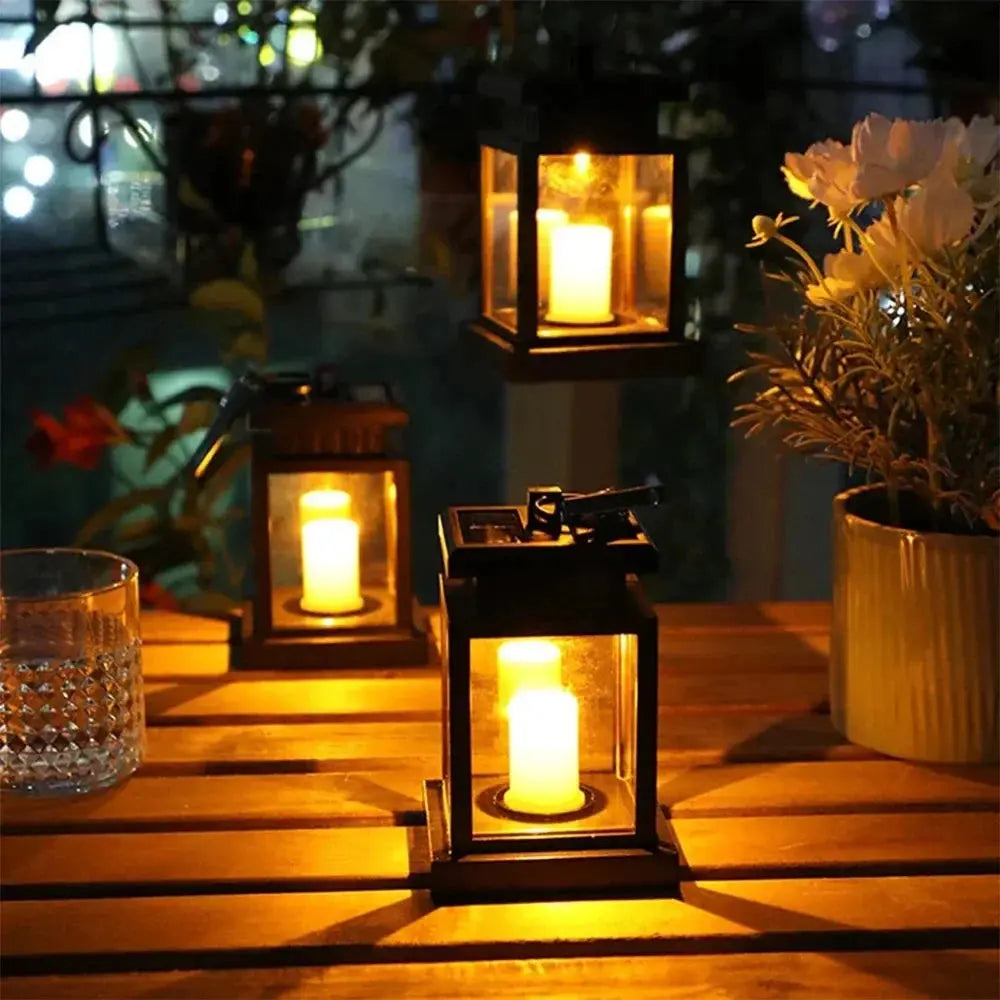 AuraGlow - Elegant Wireless Garden Lantern for a Cozy Outdoor Atmosphere