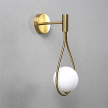 LumaDrop - Elegant Teardrop Shaped Wall Sconce with Frosted Glass Globe