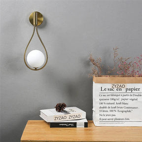 LumaDrop - Elegant Teardrop Shaped Wall Sconce with Frosted Glass Globe