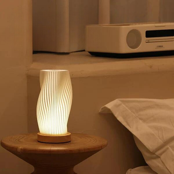 WaveLuxe - Stylish USB lamp with dual light shades and modern wave design