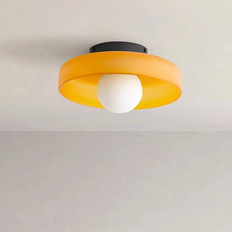 GlowVista - Sleek Ceiling Light with Transparent Glass Shade for Any Room