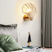 LumiShell - Elegant shell-shaped wall lamp with soft ambient lighting