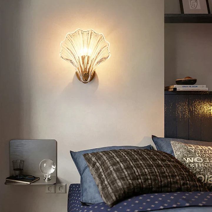 LumiShell - Elegant shell-shaped wall lamp with soft ambient lighting