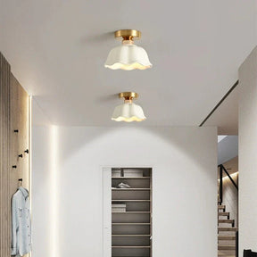 LumiWave - Elegant ceiling light with wavy shade and soft ambient glow