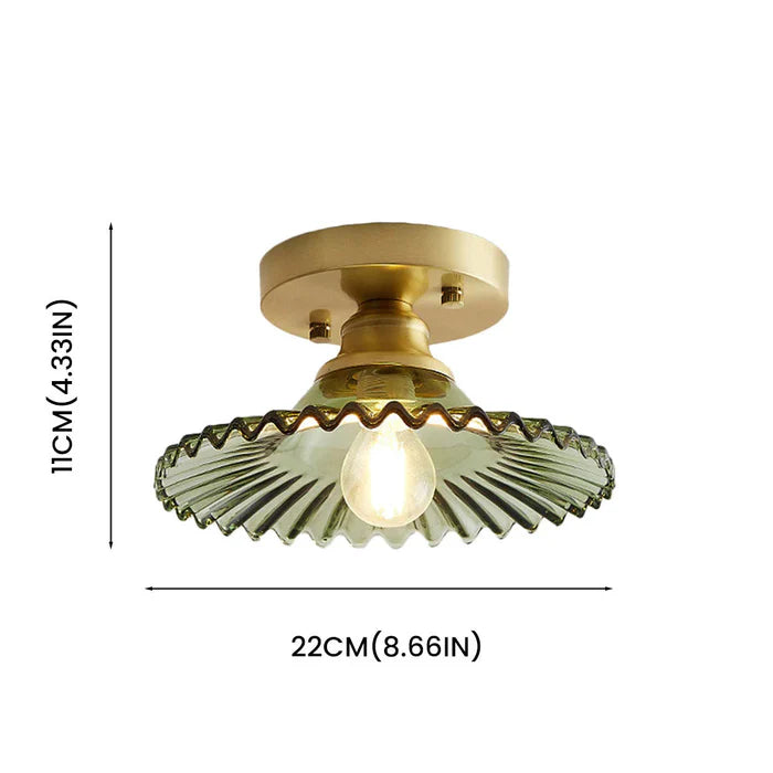 NordFloral – Nordic Glass Semi-Flush Ceiling Light with Elegant Glow