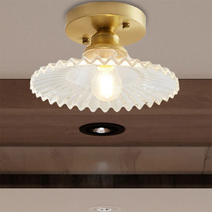 NordFloral – Nordic Glass Semi-Flush Ceiling Light with Elegant Glow