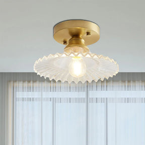 NordFloral – Nordic Glass Semi-Flush Ceiling Light with Elegant Glow