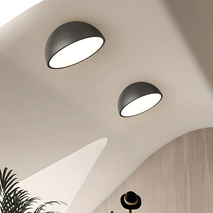 NoirGlow – Modern Half-Moon LED Ceiling Light for a Sleek Look