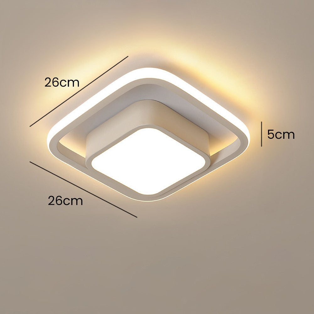 LunaGlow - Minimalist Double Ring LED Ceiling Lamp for Modern Interiors