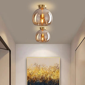 LumiSphere – Elegant Dome Glass Ceiling Light with a Contemporary Glow