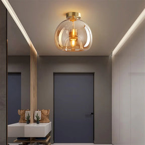 LumiSphere – Elegant Dome Glass Ceiling Light with a Contemporary Glow