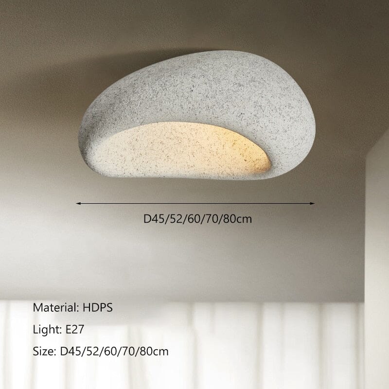 StoneGlow – Organic Ceiling Light with Sculptural Design and Soft Diffused Illumination