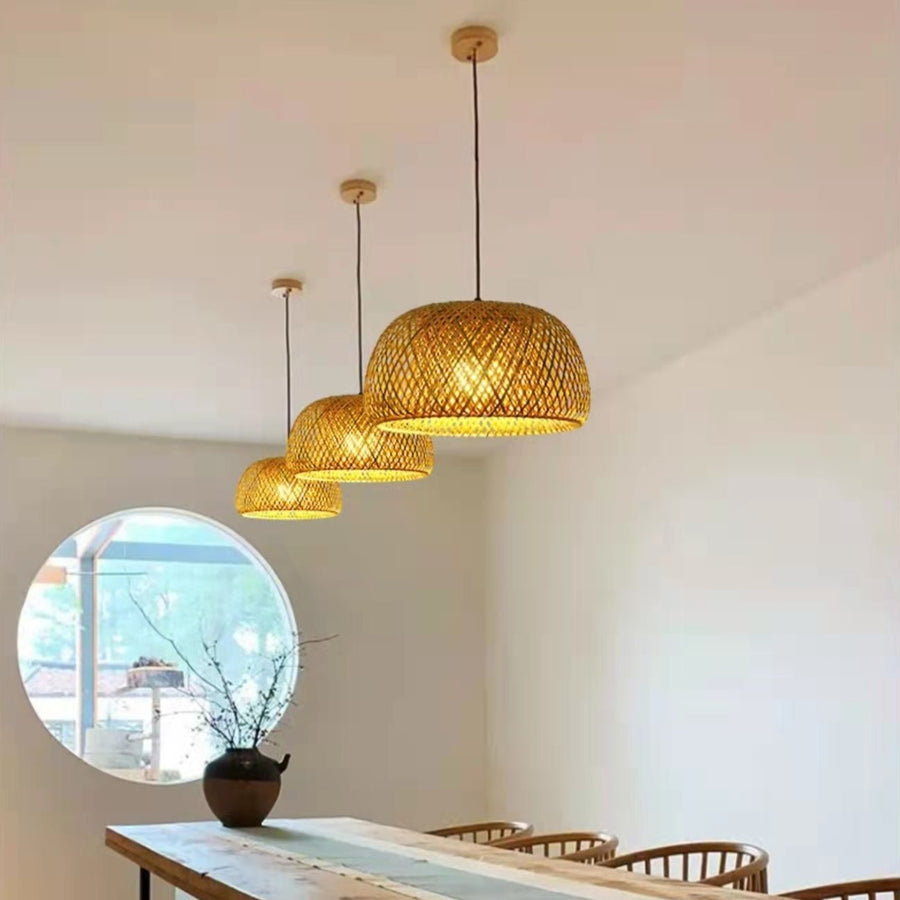 LumoWeave - Handcrafted Woven Pendant Light with unique Design