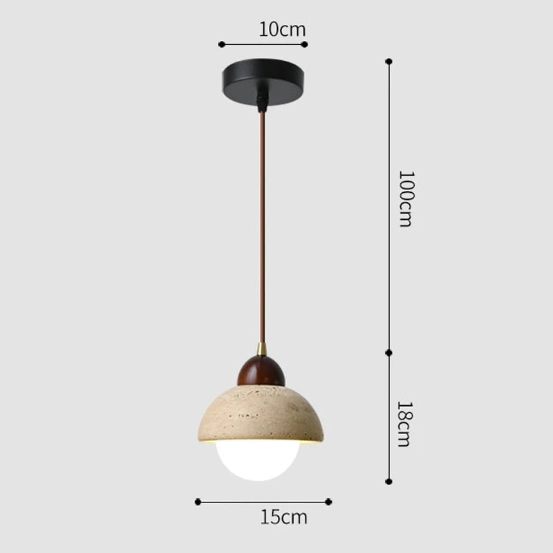 MarbleGlow – Elegant Natural Marble Pendant Light with LED Bulbs