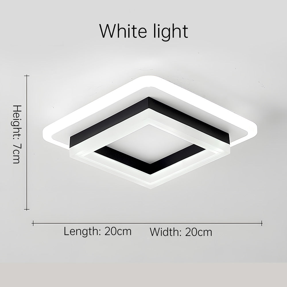 SquareHall - Sleek LED Ceiling Light for Modern Hallways and Bedrooms