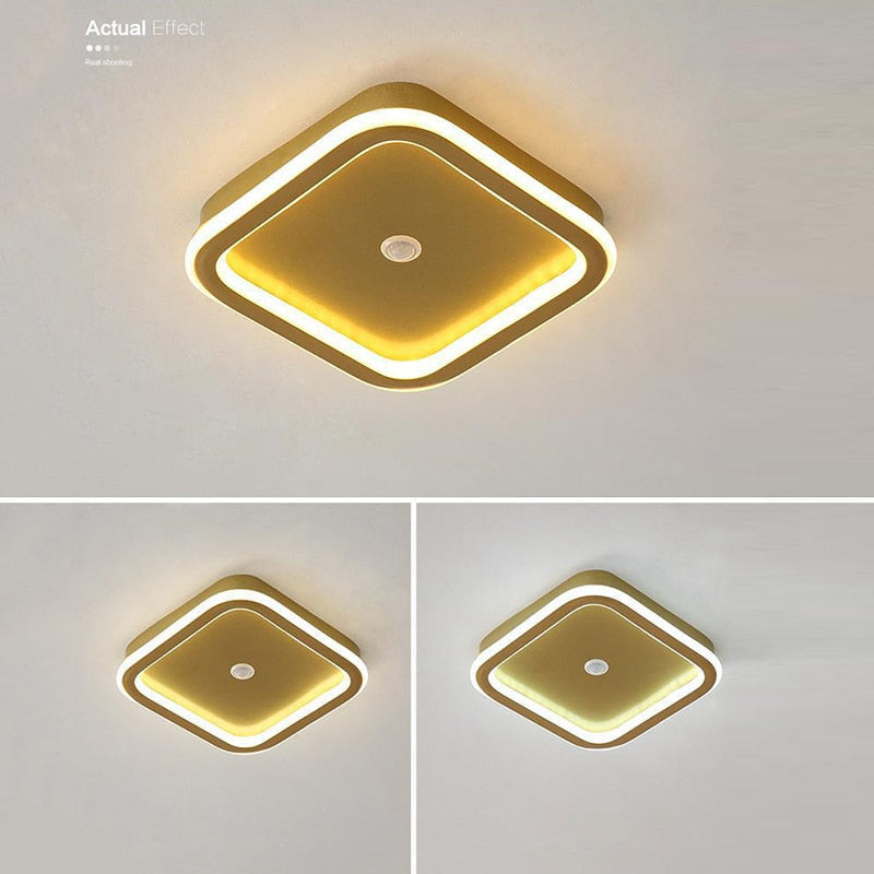 GeoGlow – Modern Ceiling Light with Geometric Design and Adjustable LED Illumination