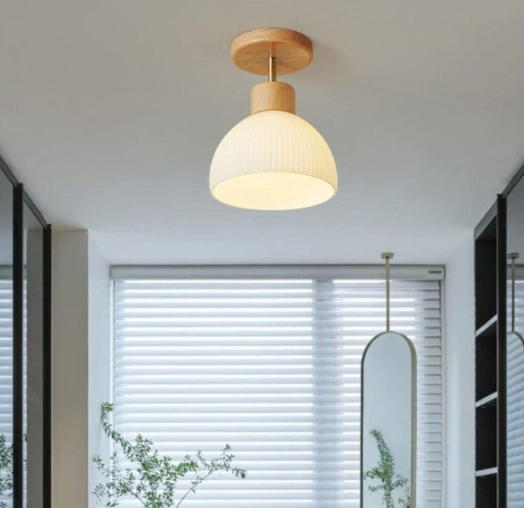 GlowVane – Energy-Efficient Ceiling Light with Natural Charm