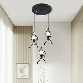 GlowBuddy - Playful Doll Shaped Pendant Light with Adjustable Height for Cheerful Interior