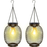 GlowLuxe - Solar Hanging Lanterns for Elegant Outdoor Lighting