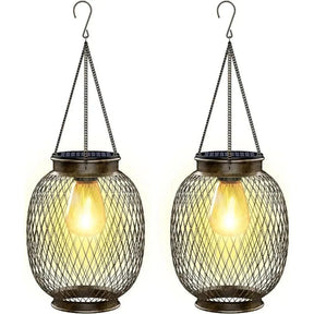 GlowLuxe - Solar Hanging Lanterns for Elegant Outdoor Lighting