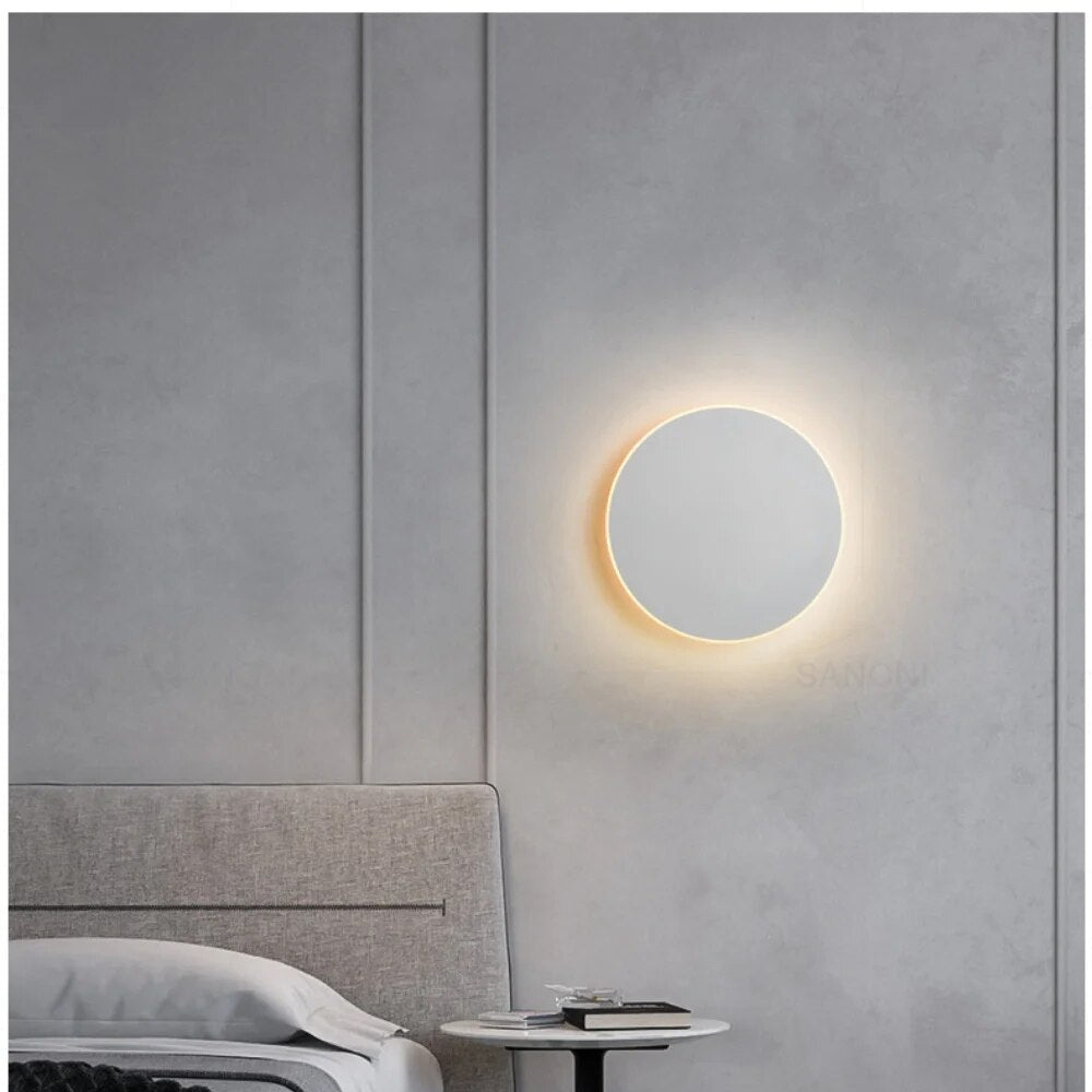 LumiGlow – Modern Minimalist LED Wall Sconce with Backlight Effect