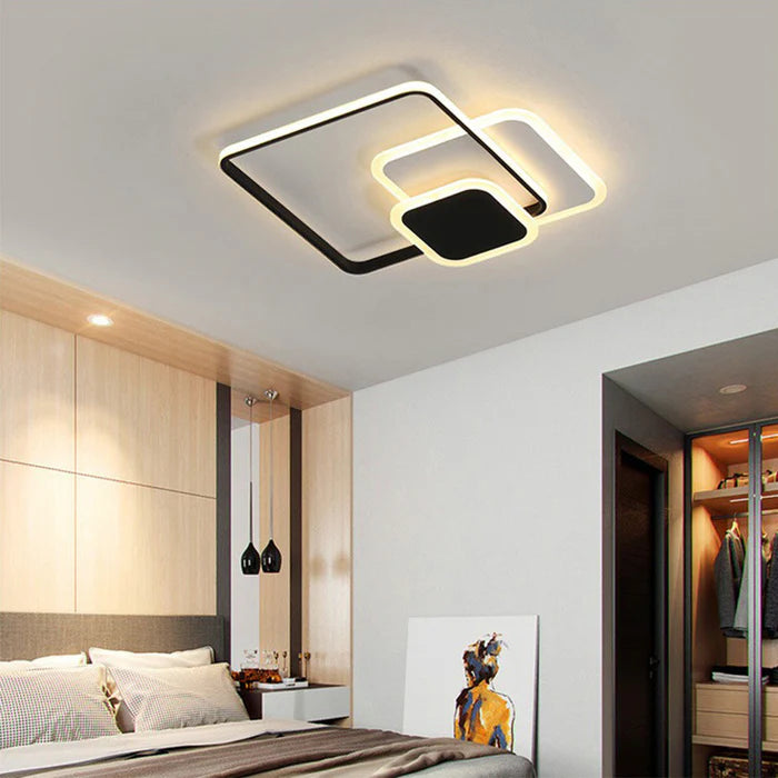 RoundGlow – Elegant LED Flush Mount Ceiling Light for a Sophisticated Bedroom