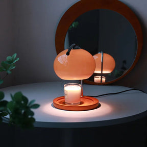 NoirGlow - Retro candle warmer table lamp with soft glow and elegant design