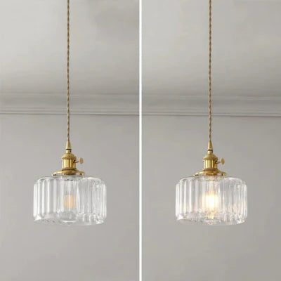 CrystalGlow - Vintage crystal pendant lamp with adjustable height