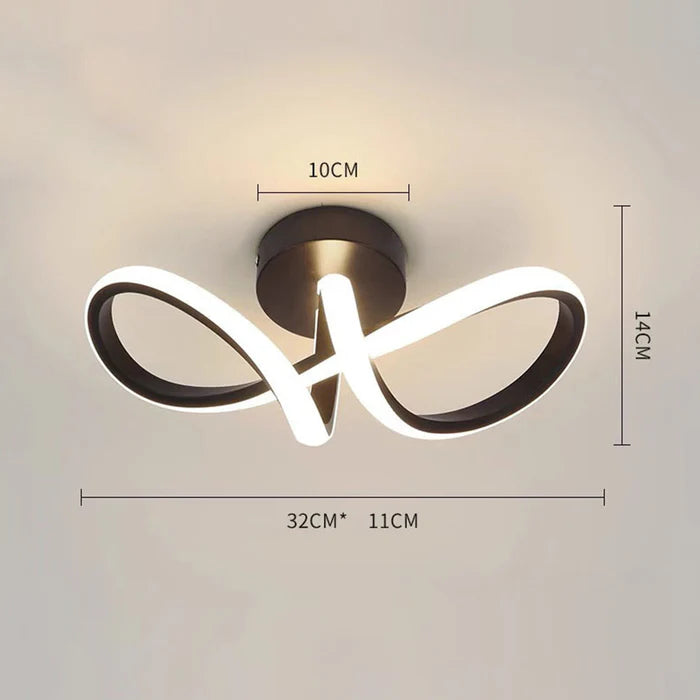 NodicArc – Creative Bow LED Ceiling Light for a Stylish Hallway