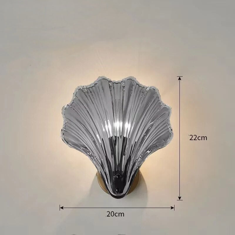 LumiShell - Elegant shell-shaped wall lamp with soft ambient lighting