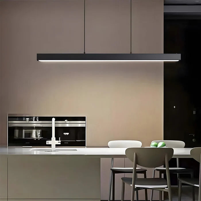 LineGlow - Minimalist One-Line LED Pendant Light for a Sleek Dining Room