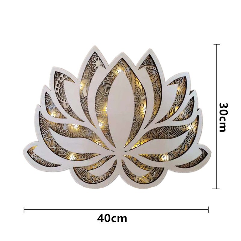 AuraBloom – Modern Lotus Flower Mandala LED Wall Light