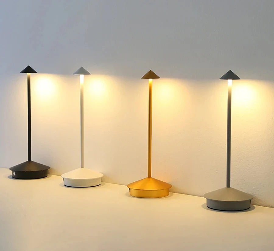 LumiGlow - Stylish dining table lamp with touch control and rechargeable design