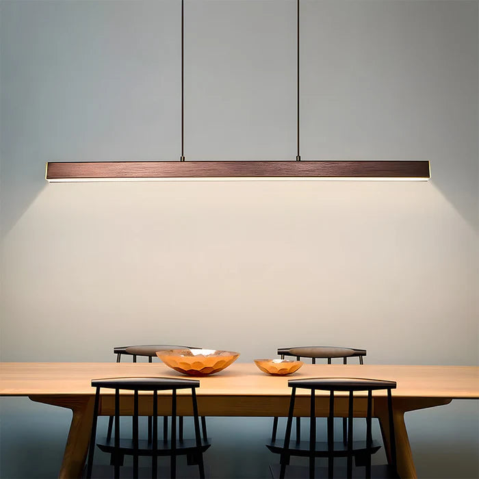 LineGlow - Minimalist One-Line LED Pendant Light for a Sleek Dining Room