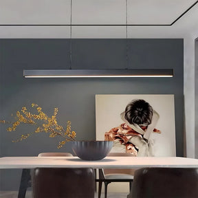 LineGlow - Minimalist One-Line LED Pendant Light for a Sleek Dining Room