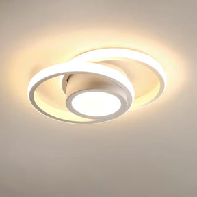 LunaGlow - Minimalist Double Ring LED Ceiling Lamp for Modern Interiors