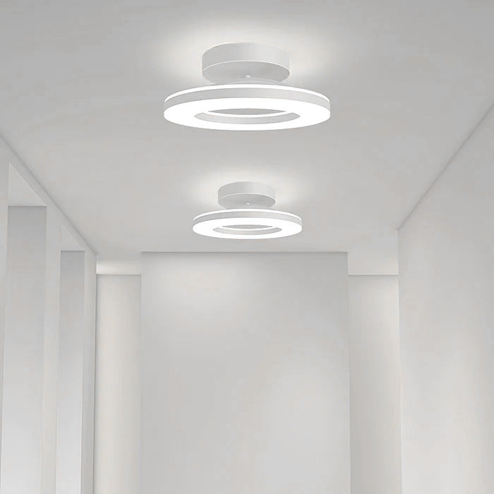 LuxeGlow – Modern Iron LED Ceiling Light for a Glamorous Hallway