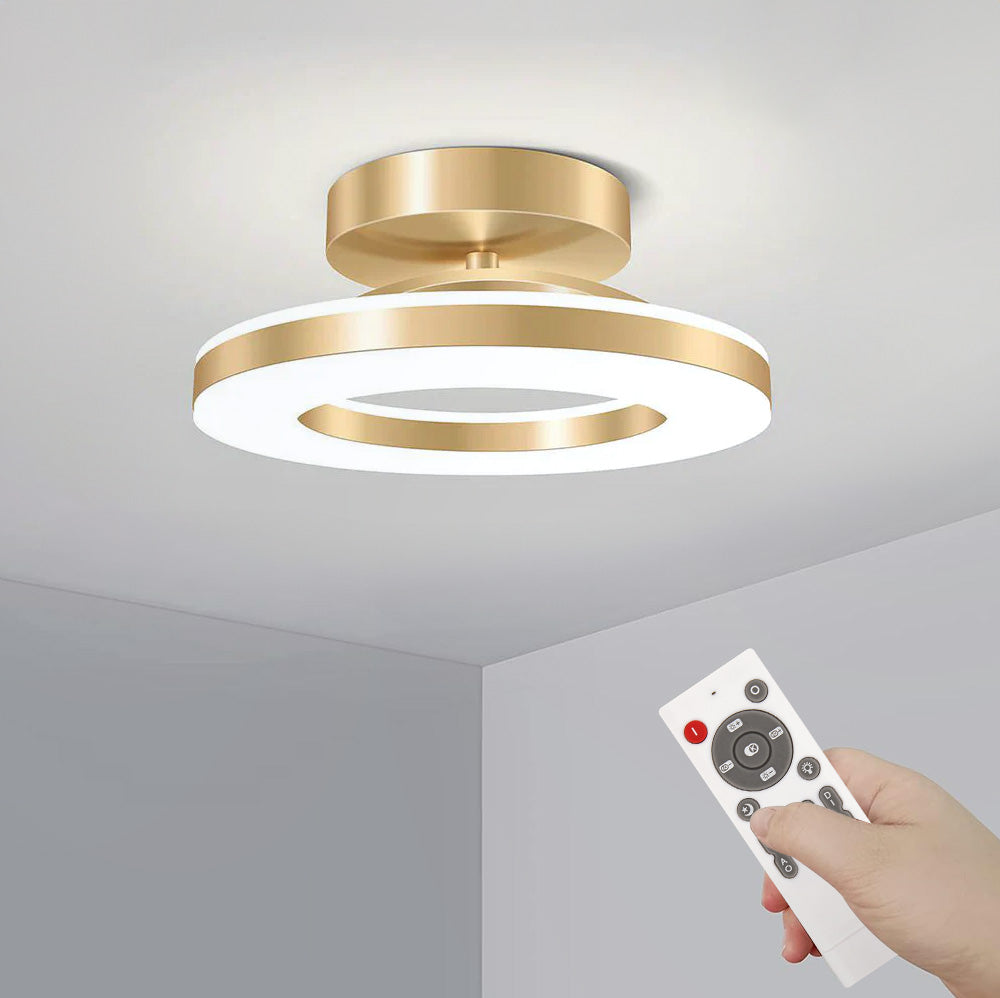 LuxeGlow – Modern Iron LED Ceiling Light for a Glamorous Hallway