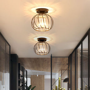 CrystalGlow - Elegant Crystal Flush Mount Ceiling Light with Modern Luxury Illumination