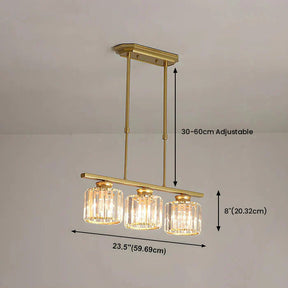 LuxeLume – Modern Crystal -Light Pendant Chandelier for Dining Room & Kitchen