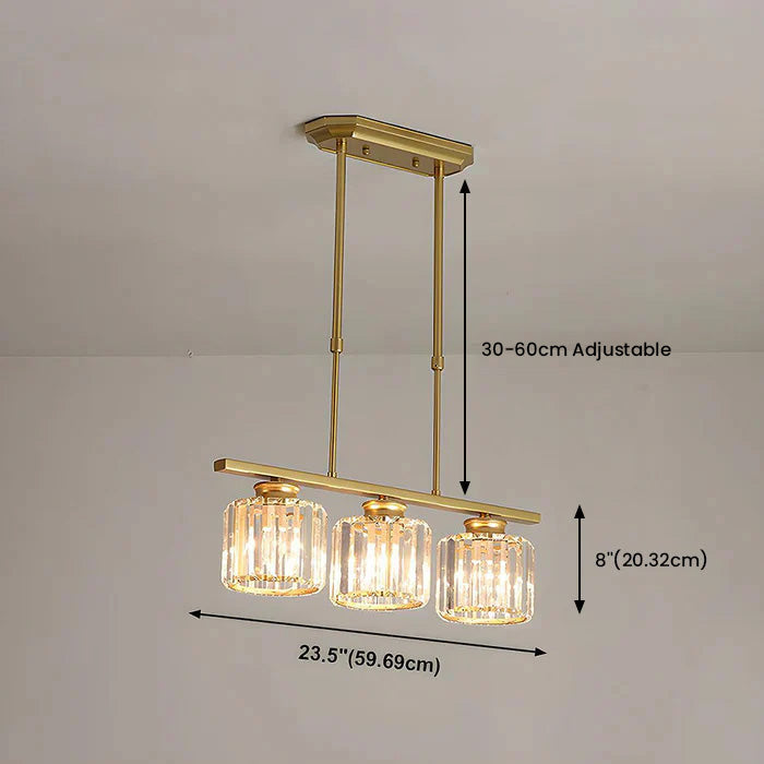 LuxeLume – Modern Crystal -Light Pendant Chandelier for Dining Room & Kitchen