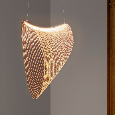 EternaWave - Sculptural Pendant Light Striking Organic Wave Design with LED Illumination