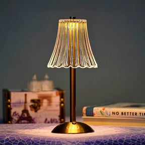 LumiGlow – Stylish Cordless Table Lamp with Elegant Crystal Design