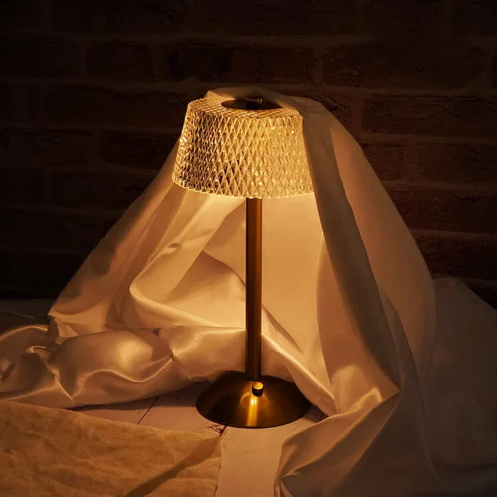 LumiGlow – Stylish Cordless Table Lamp with Elegant Crystal Design