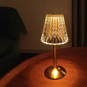 LumiGlow – Stylish Cordless Table Lamp with Elegant Crystal Design