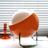 VivaGlow - Playful Table Lamp with Spherical Shade and Curved Base