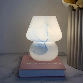 LumiGlow - Artistic Table Lamp with Unique Curvy Glass Design