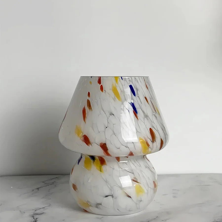 LumiGlow - Artistic Table Lamp with Unique Curvy Glass Design