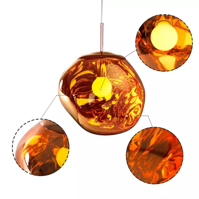 GlowMelt - Artistic pendant light with a unique melting effect design